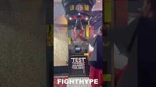 MAYWEATHER PROTÉGÉ INSANE POWER; CURMEL MOTON TRIES TO BREAK PUNCHING BAG MACHINE FULL TILT