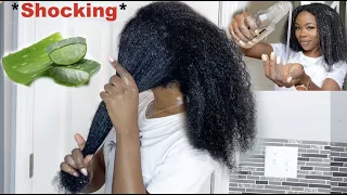 I left ALOE VERA in my hair for 24 hours and this happened *SHOCKING * Aloe vera for hair growth