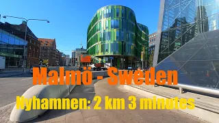 MALMÖ A walk through Nyhamnen in 3 MINUTES, Citywalk May 2022