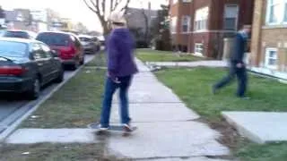 A Skateboard Curb Session On A Cold December Day