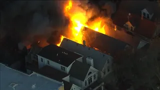 LIVE: Chopper7HD over Logan Square fire