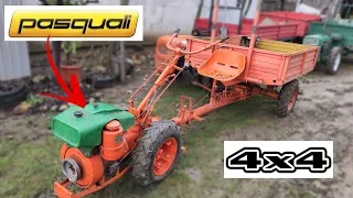 Motocultor cu remorca 4x4 - Pasquali 917 cu motor de 14 cai diesel