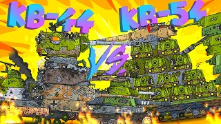 KV-44 vs KV-54 - Gladiator fights - Cartoons about tanks