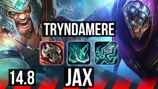 TRYNDAMERE vs JAX (TOP) | 68% winrate, 6 solo kills | KR Diamond | 14.8