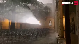 Maltempo, violento temporale a Perugia: forte pioggia, vento e grandine