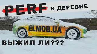 На Performance в деревню. Тестируем зарядку и проходимость по высокому снегу.