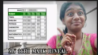 REVEALING MY 11 MARKS |PUBLIC MARK |BIO MATHS STUDENT|#schoolgirl #publicexam #tamil #11thclass