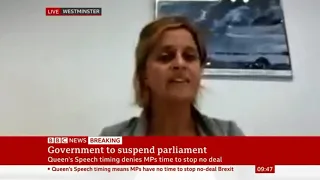 Government to suspend Parliament - Dr Catherine Haddon, BBC News