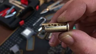 (118) Lockpicking Abus/Brady 71/40 LOTO lock, picked and gutted
