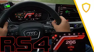 Audi RS4 B9 - Autobahn POV 100-200km/h + Topspeed #audi #sound