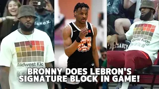 Bronny James SHOWS OUT Infront of LeBron! Bronny VS NY Rens Game Highlights!