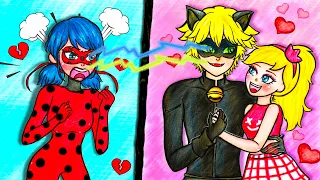 Ladybug Wanted To Be Loved By Cat Noir | 무당벌레는 누아르 고양이에게 사랑받고 싶었습니다 | 재미있는 스톱 모션 만화 | Annie Korea