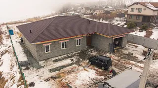 Таймлапс Строительство капитального дома из блока за 100 секунд  [Timelapse]