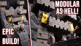 Crafting an epic modular mountain fortress for D&D and wargaming!