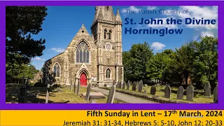 A Service for the Fifth Sunday in Lent