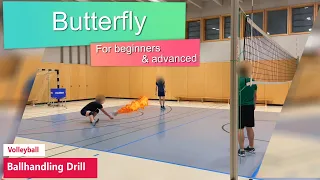 🇺🇸/🇬🇧 Butterfly [Volleyball Ball Control Drill]