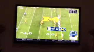 Michigan vs Michigan State last play blocked punt touchdown