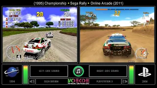 Sega Rally (Sega Saturn vs PlayStation 3) Side by Side Comparison
