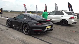 900HP Porsche 992 Turbo S vs 650HP Mercedes-AMG GLE63