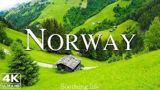 FLYING OVER NORWAY (4K UHD) - Relaxing Piano Music With Beautiful Natural Scenery For Deep Sleep