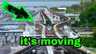 Japan's monorail track switching | Japanese Railway Monorail Track Changing Mechanism in Osaka