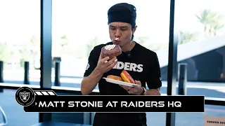 Matt Stonie Eats Way Too Many Doughnuts at Raiders HQ | Full Video | NFL