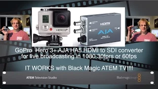 GoPro HDMI to SDI for Live Broadcasting