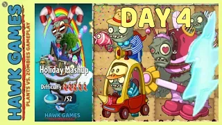 Plants vs Zombies 2 Holiday Mashup World Day 4 Easy (Portals)