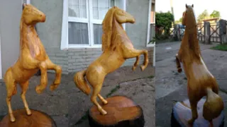 Fabricando caballo de madera.