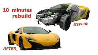 REBUILDING A WRECKED McLaren 650 Spider in 10 MINUTES