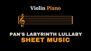 Pan's Labyrinth Lullaby | Violin and Piano (Sheet Music/Full Score)