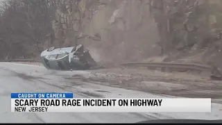 Road rage incident on highway in New Jersey