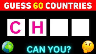 Guess the Countries by First 2 Letters| Country Quiz Game
