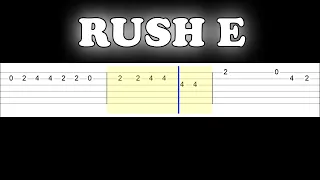 RUSH E - Sheet Music Boss (Easy Guitar Tabs Tutorial)