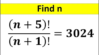 Solving A Nice Factorial Math Equation || Find the Value of n || Olympiad Math | n!@TheMathScholar23