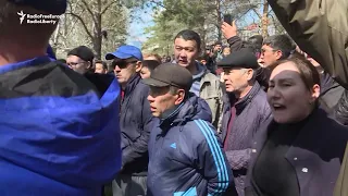 Kazakh Police Beat Protesters Amid Calls For Boycott Of Presidential Vote