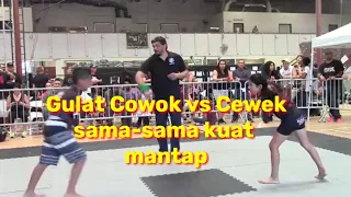 Gulat Cowok vs Cewek seru!  sama-sama kuat mantap #shorts