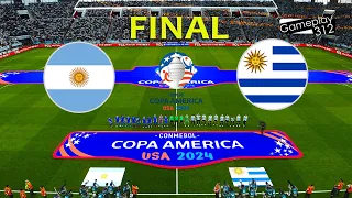 ARGENTINA vs URUGUAY - FINAL | Copa America USA 2024 | Full Match All Goals | PES Gameplay