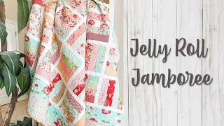 Jelly Roll Jamboree Quilt Pattern // TUTORIAL!