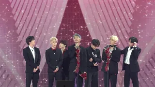 190106 GDA 골든디스크 방탄소년단(BTS) 대상 발표 가수 대기석, 수상 소감