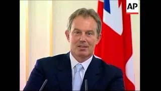 Blair comments on G8, Africa, EU following talks with Putin