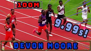 9.99s! Devon Moore Blazes the 100m at Texas Relays