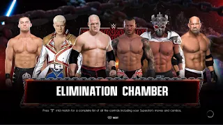 WWE 2K22 Elimination Chamber - Austin Theory VS. Rhodes VS. Kane VS. Randy VS. Triple H VS. Goldberg