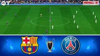 Barcelona vs PSG - UEFA Champions League 23/24 | EA FC 24 Full Match All Goals | Gameplay PC