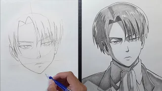 How To Draw LEVI ACKERMAN ( Attack on Titan ) - Cara Gambar Anime