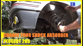Change Shock absorber on your vehicule Ultime Guide Tutorial Peugeot 205 ENGLISH