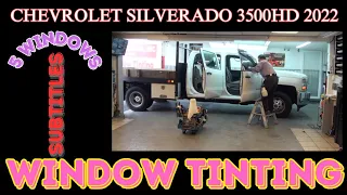 How to tinting Chevrolet Silverado 3500HD 2022. Window tinting. Tint a car. How to tint.