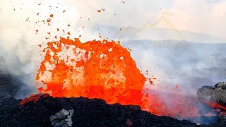 Vulcano Etna Eruzione. Spattering. 31 marzo 2021