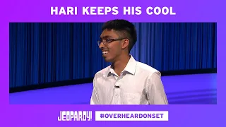 Hari Keeps His Cool | Overheard on Set | JEOPARDY!