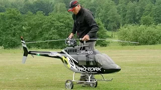 HUGE RC BELL-206 JETRANGER SCALE ELECTRIC MODEL HELICOPTER FLIGHT DEMONSTRATION